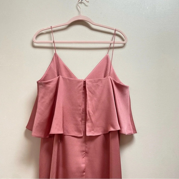 Shona Joy Luxe Cocktail Frill Dress Rose Pink 13954 - Picture 6 of 15